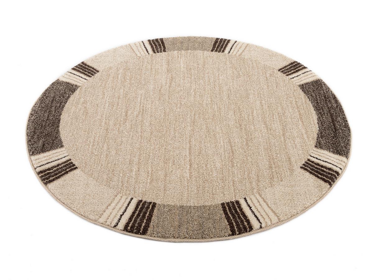 Webteppich Palazzo Lobo Braun/Beige Rund Ø 200 cm - Beige/Braun, KONVENTIONELL, Textil (200cm) - Novel