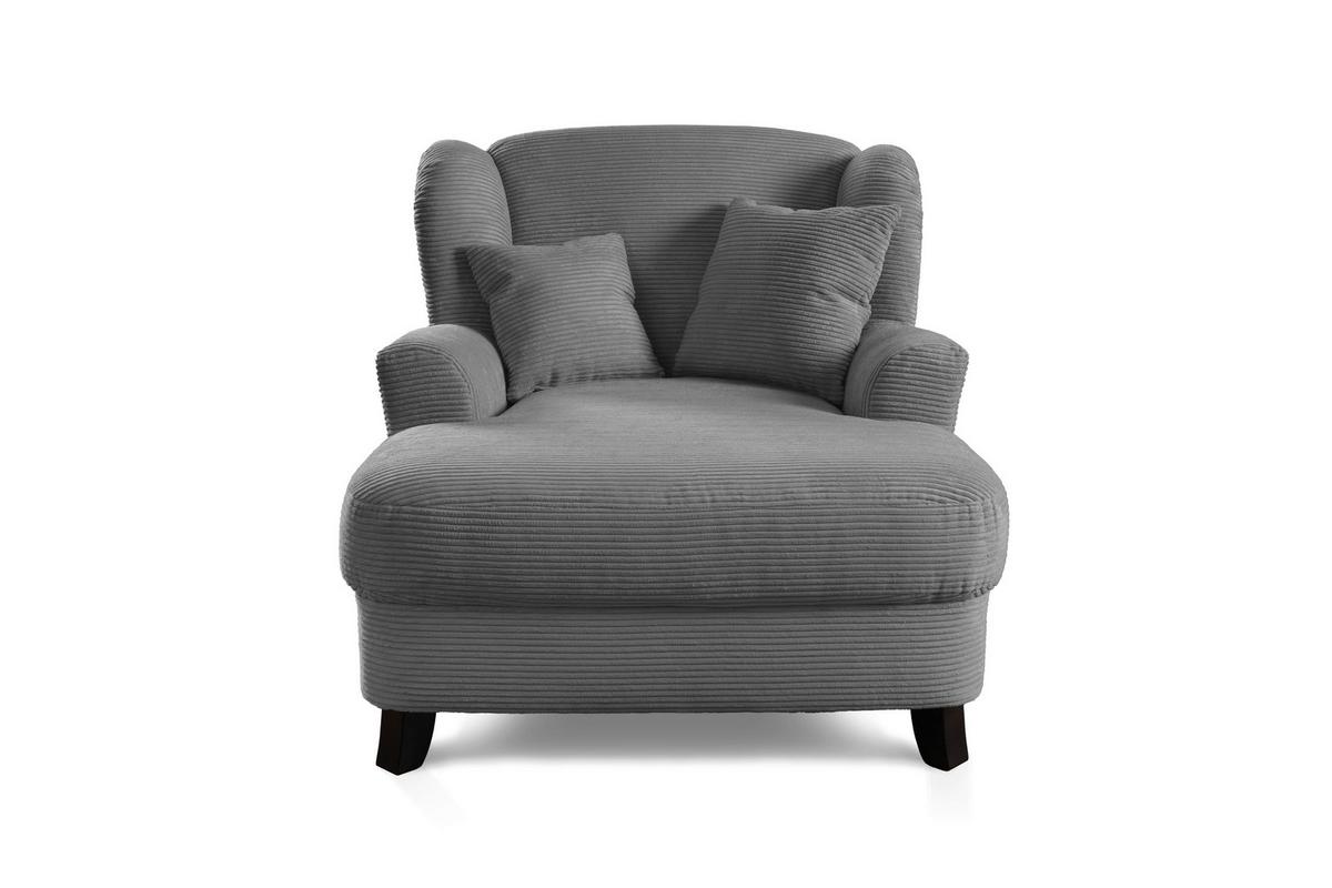 XXXL-Sessel Asado grau teilmassiv, B: 109 cm - Dunkelbraun/Grau, KONVENTIONELL, Textil (109/104/145cm) - Sit & More