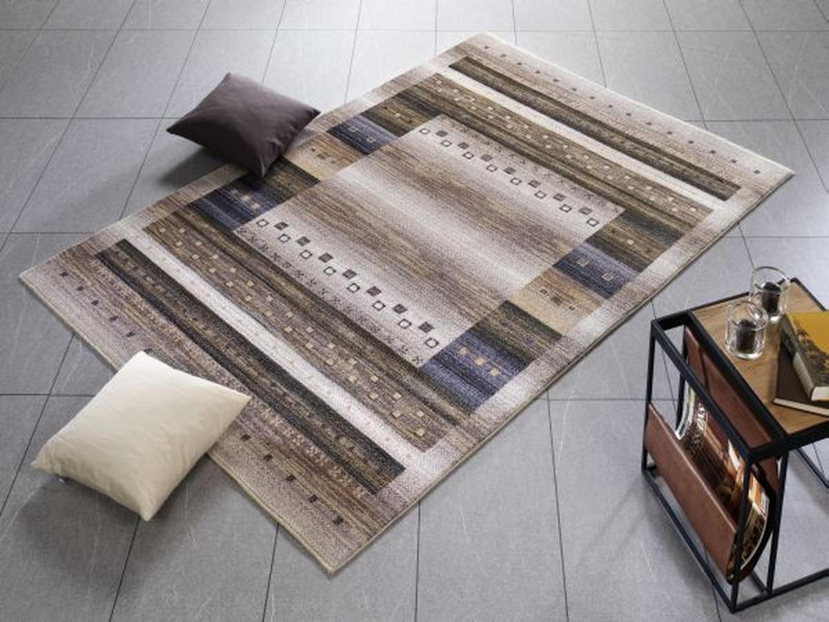 Webteppich Oculus Beige 90x190 cm - Beige, Basics, Textil (90/190cm) - Novel