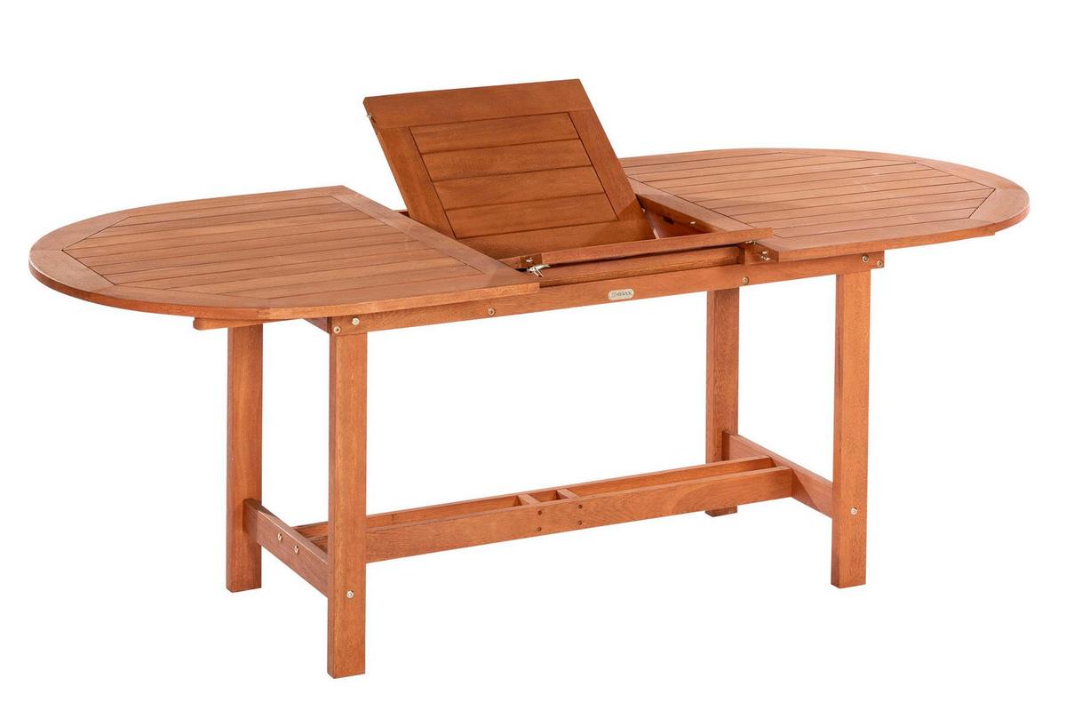 Gartentischgruppe Vitoria 7--Teilig. Aus Holz Mit Auflagen - Eukalyptusholzfarben/Grau, KONVENTIONELL, Holz/Textil - Gardenson