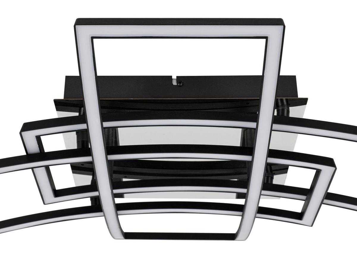 LED-Deckenleuchte Enikö Schwarz/Chromfarben max. 42 W - čierna/chrómová, Modern, kov/plast (59/81/16cm) - Mömax