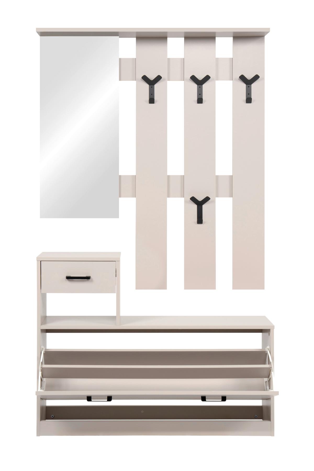 Előszobafal Bézs Garda 41a - bézs, Modern, faalapú anyag (100/180/24,5cm)