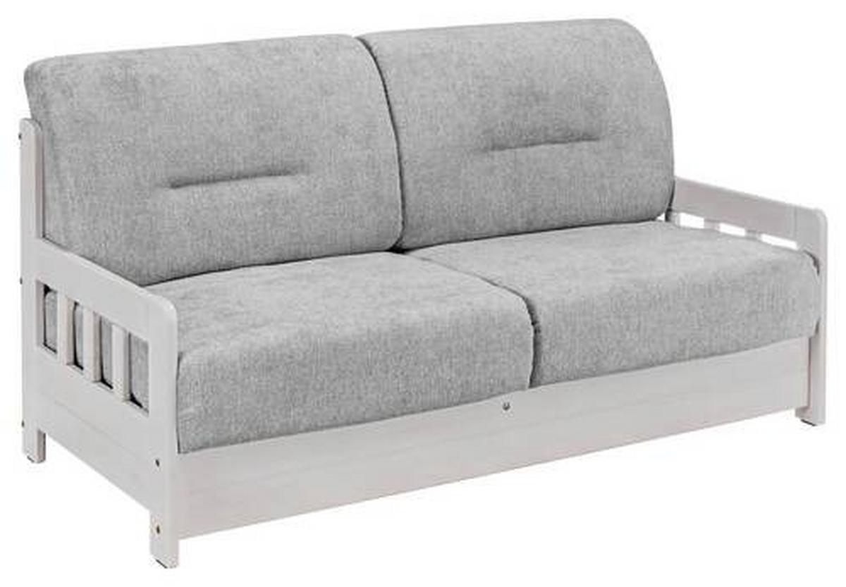 Schlafsofa Camino Weiß/Grau B: 154 cm - Weiß/Grau, LIFESTYLE, Holz/Textil (154/88/90cm) - Livetastic