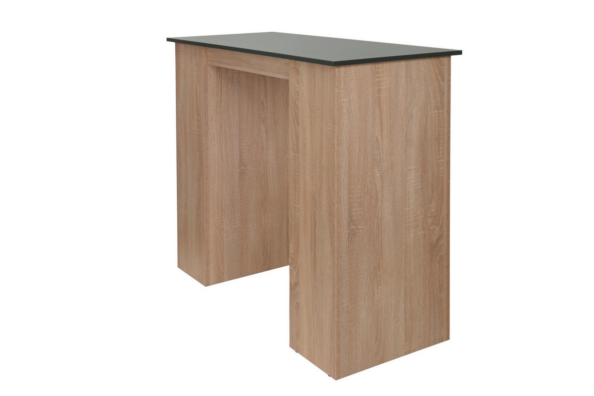 Bartisch Merle Grau/Eiche Dekor L:103cm - Eichefarben/Grau, Design, Holzwerkstoff (103/50/115cm) - Respekta