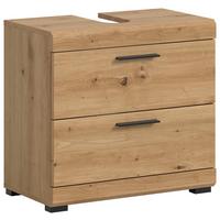 Waschbeckenunterschrank Scout Eiche Artisan Dekor B: 60cm - Schwarz/Eiche Artisan, Trend, Holzwerkstoff (60/56/34cm) - MID.YOU