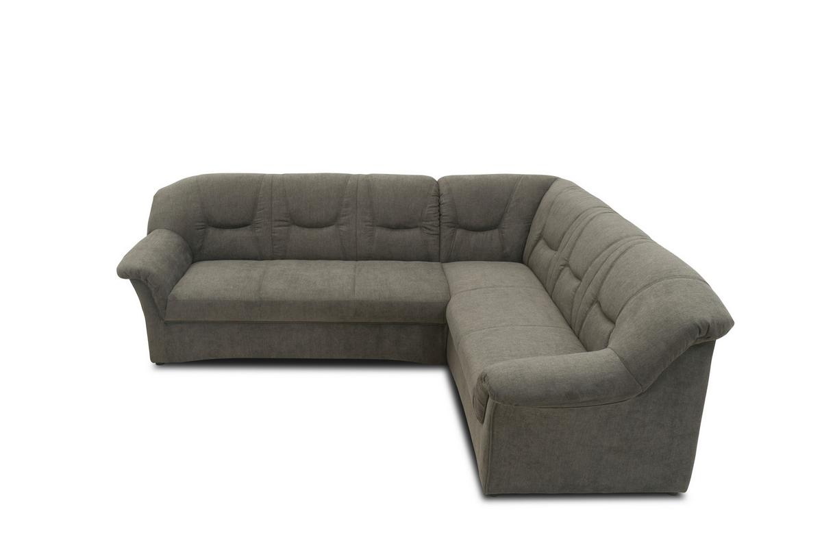 Ecksofa Sarafina Greige S: 240x190 Cm - Greige/Schwarz, KONVENTIONELL, Textil (240/190cm) - MID.YOU