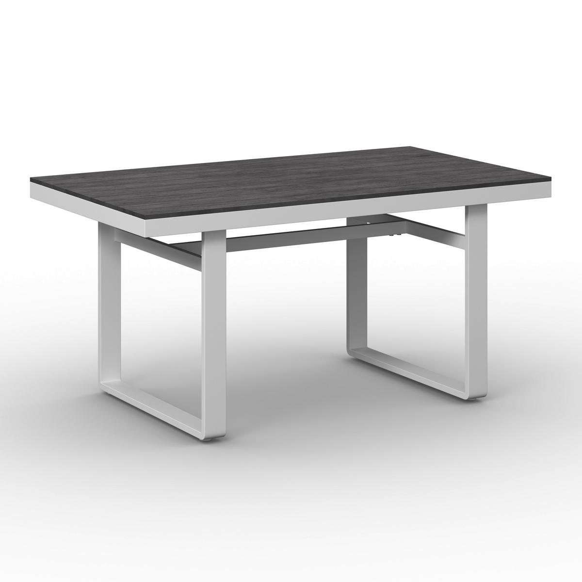 JEDÁLENSKÁ TERASOVÁ SÚPRAVA LEANDRA - biela/svetlosivá, Modern, kov/textil (288/253cm) - Bessagi Garden