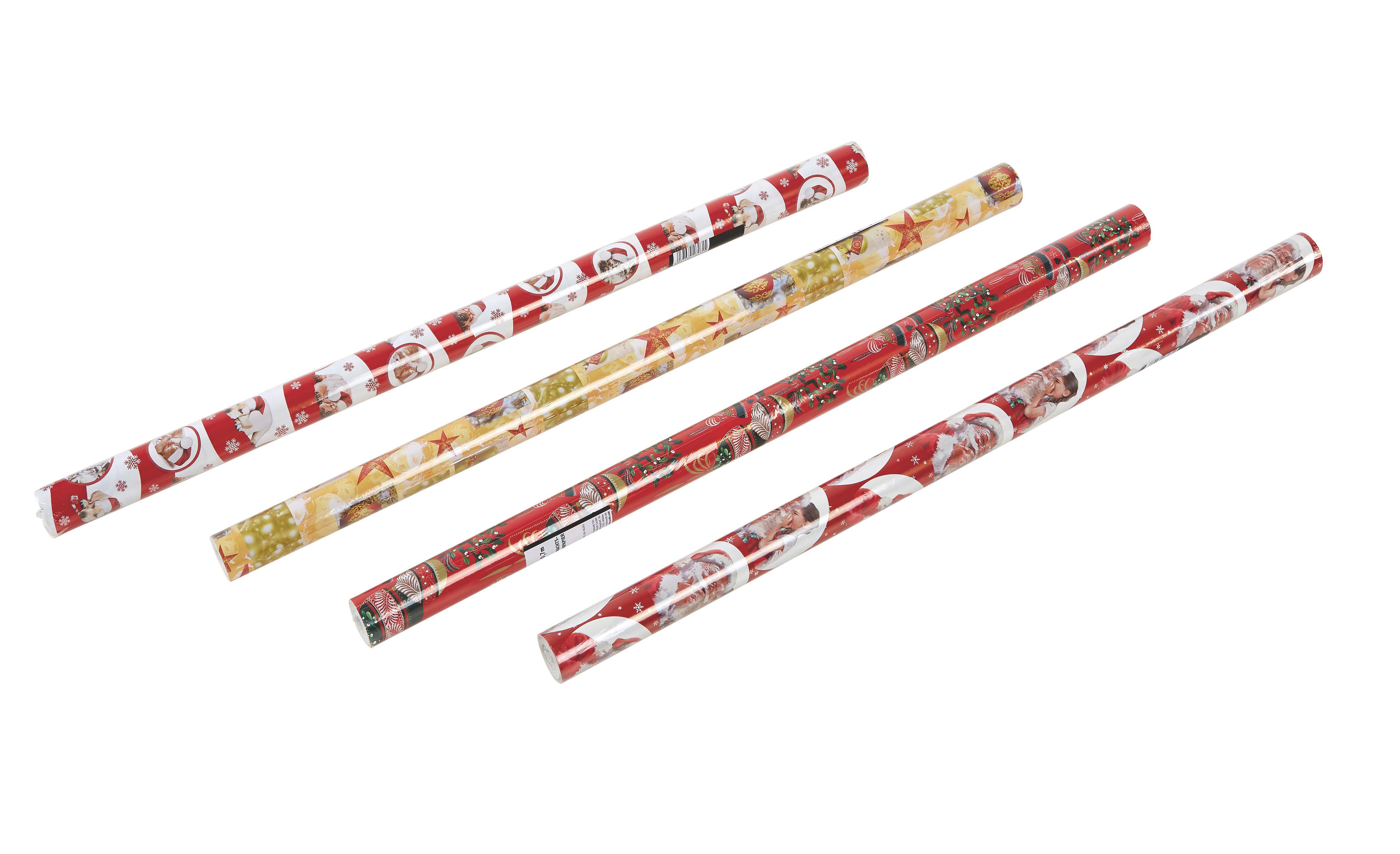 Ajándékcsomagoló Papír 10 Féle Karácsonyi Mintával - Színes, konvencionális, Papír (3,5/70cm)