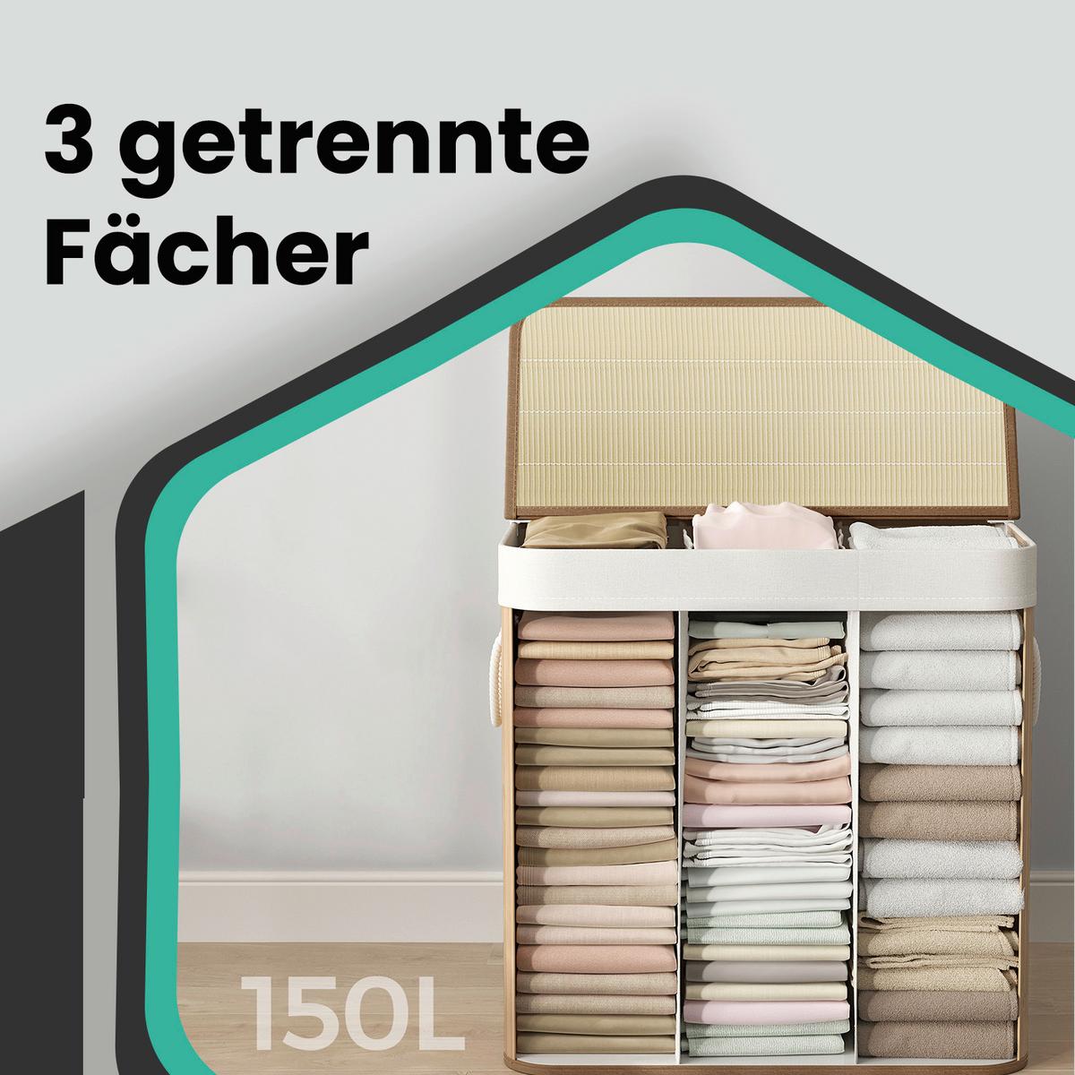 Wäschekorb Naturfarben B: 60 Cm - Naturfarben, Basics, Naturmaterialien/Textil (60/61,5/40cm)