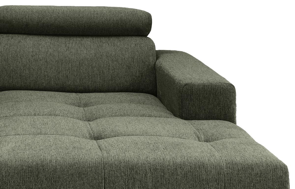 Ecksofa Intera Dunkelgrün S: 200x188 Cm - Dunkelgrün/Schwarz, KONVENTIONELL, Textil (200/188cm) - Livetastic