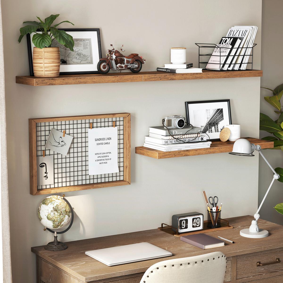 WANDREGAL Iron B: 40 cm Braun - Schwarz/Braun, Basics, Holzwerkstoff (40/3,8/20cm) - Boxxx