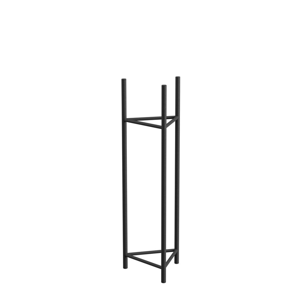 Blumenständer Aluminium Sch - Schwarz, Basics, Metall (23/75/23cm)