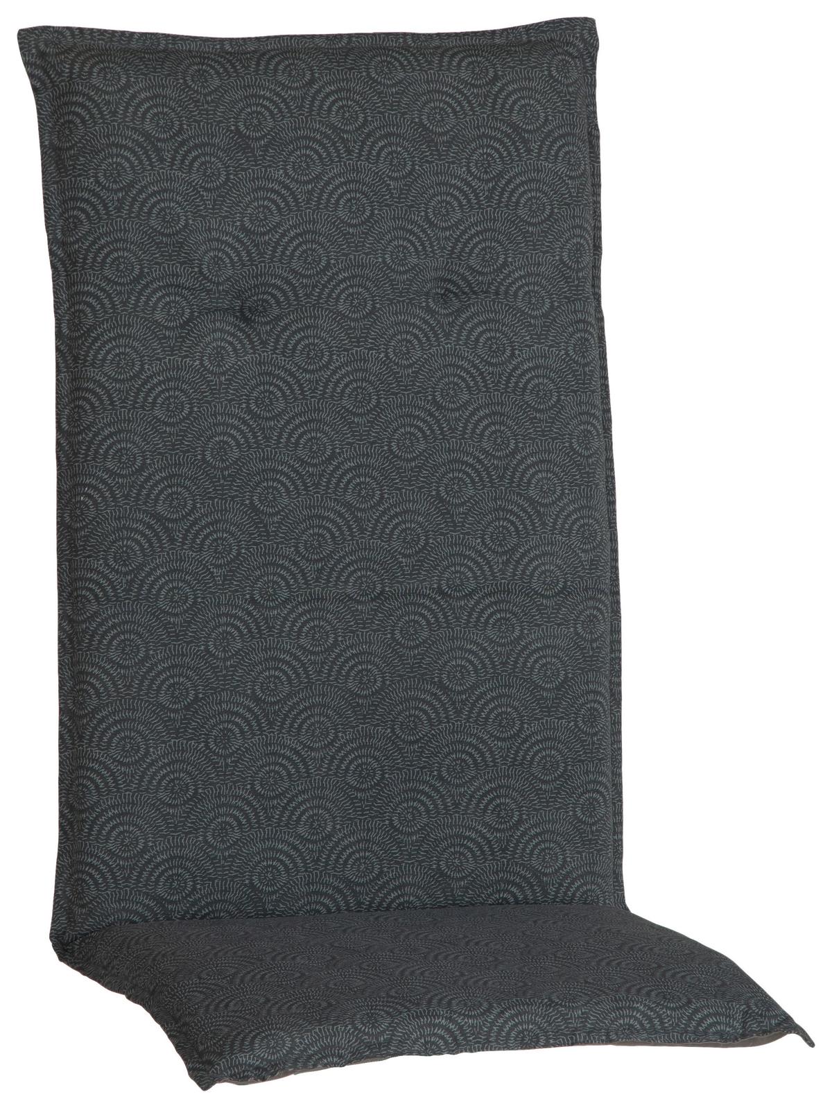 Hochlehnerauflage Genf 114x47 Cm Grau/türkis - Schlammfarben, Basics, Textil (114/48/4cm) - Beo