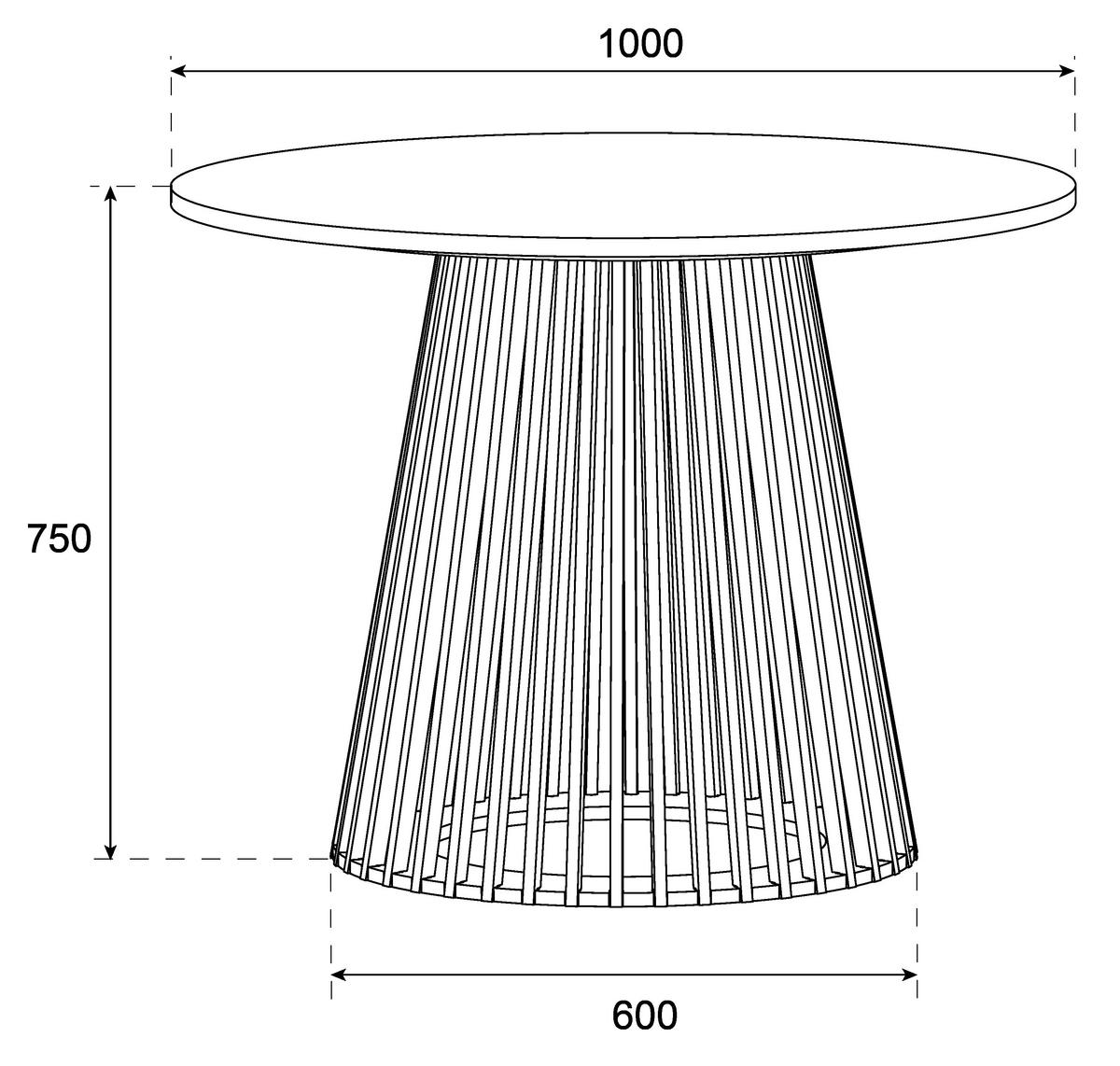 Esstisch rund Garle D: 100 cm Holzoptik - Basics, Holzwerkstoff (100/100/75cm)