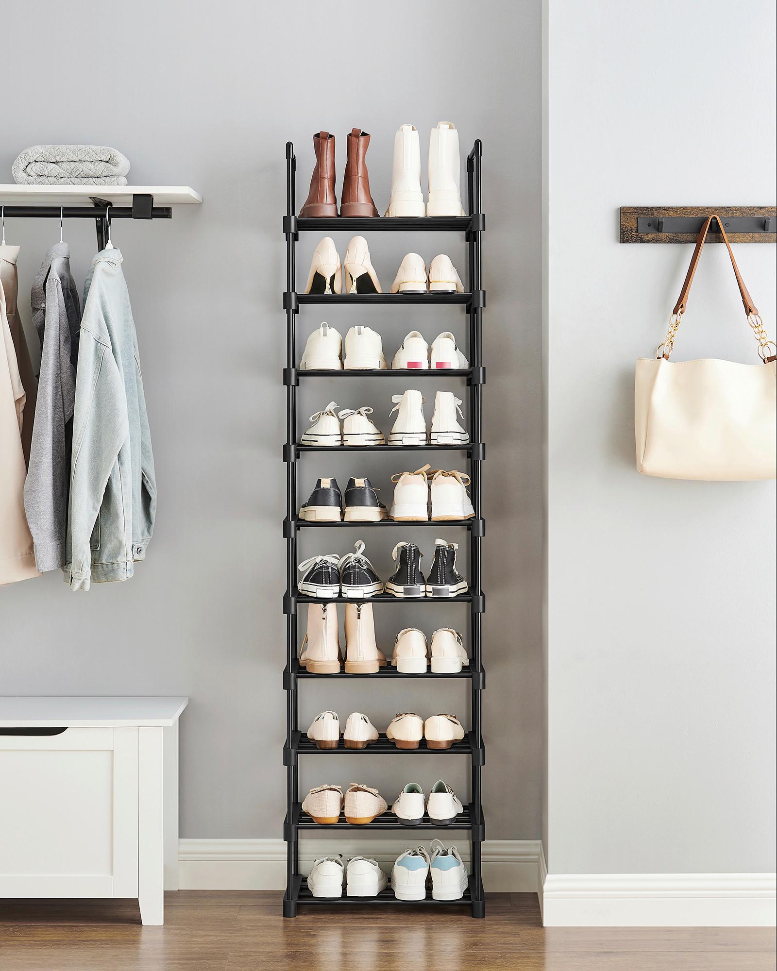 REGÁL NA BOTY ECO - černá, Trend, kov/plast (45/174/30cm) - Boxxx