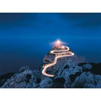 Vliestapete Cap Formentor - Blau/Grau, Design (200/150cm)