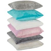 POŤAH NA VANKÚŠ Jemný plyš, 40/40 cm - biela/ružová, textil (40/40cm) - Based