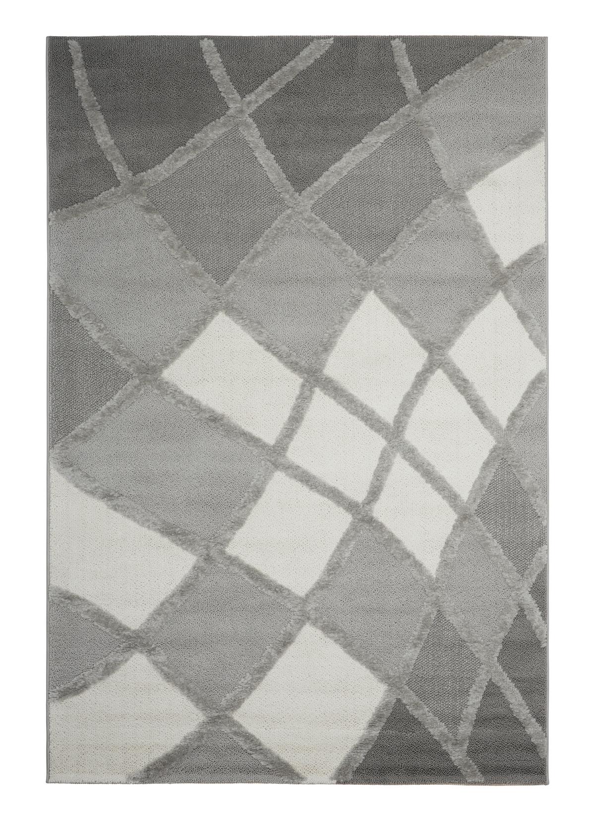 Hochflorteppich Grau Martha 120x170 Cm - Grau, ROMANTIK / LANDHAUS, Textil (120/170cm) - James Wood