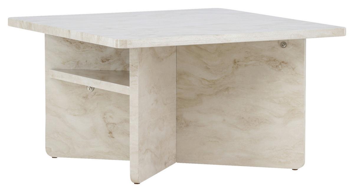 Couchtisch Ålesund - Beige, Design, Holzwerkstoff (75/75/42cm) - Livetastic