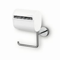 Toilettenpapierhalter Bideo - Weiß, Basics, Kunststoff/Metall (12,6/8/18,1cm)