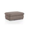 Polsterhocker Isona Taupe Chenille - Taupe/Chromfarben, Design, Textil (101/45/74cm) - Livetastic