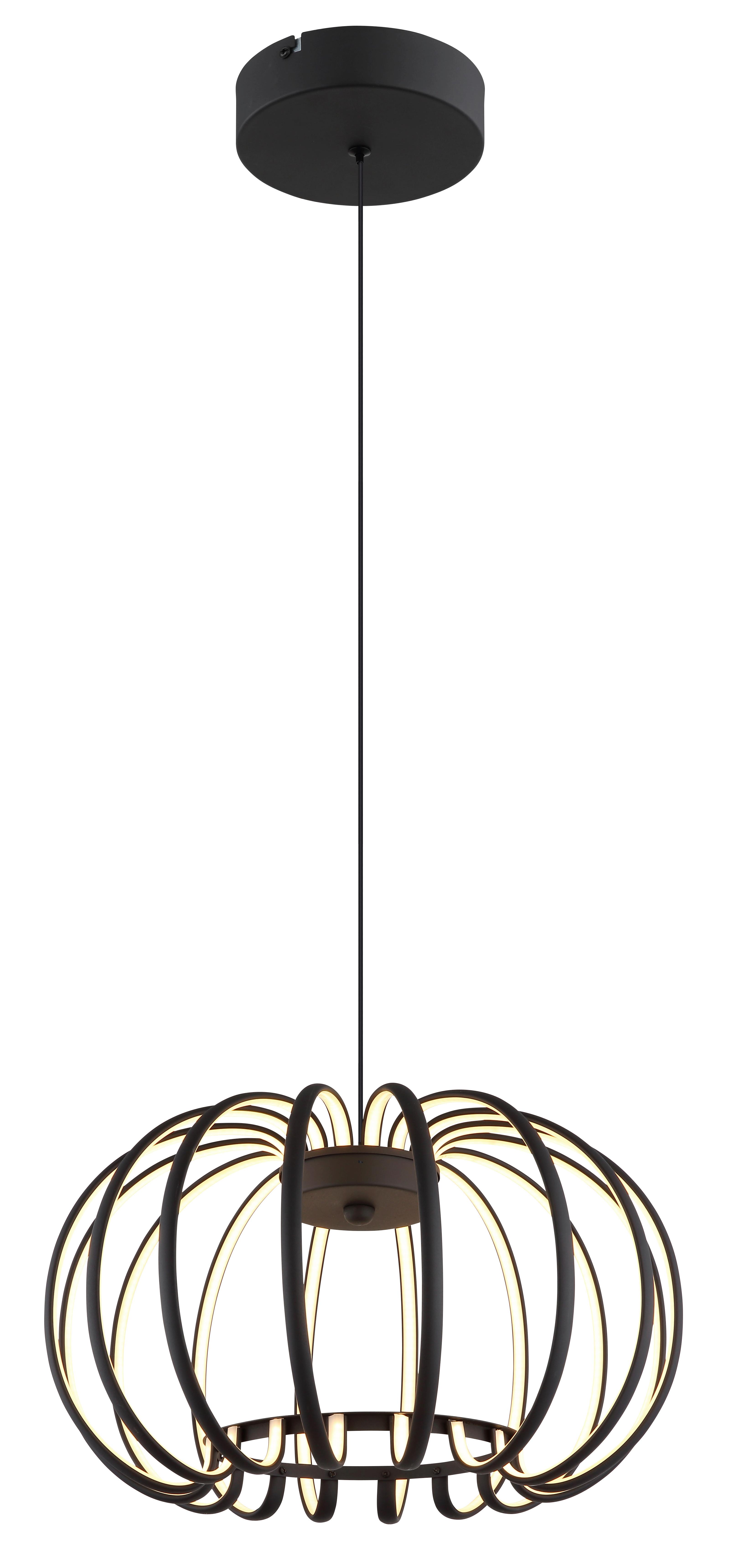 ZÁVĚSNÉ LED SVÍTIDLO RIBBON - bílá/černá, Design, kov/plast (40/120cm) - Globo