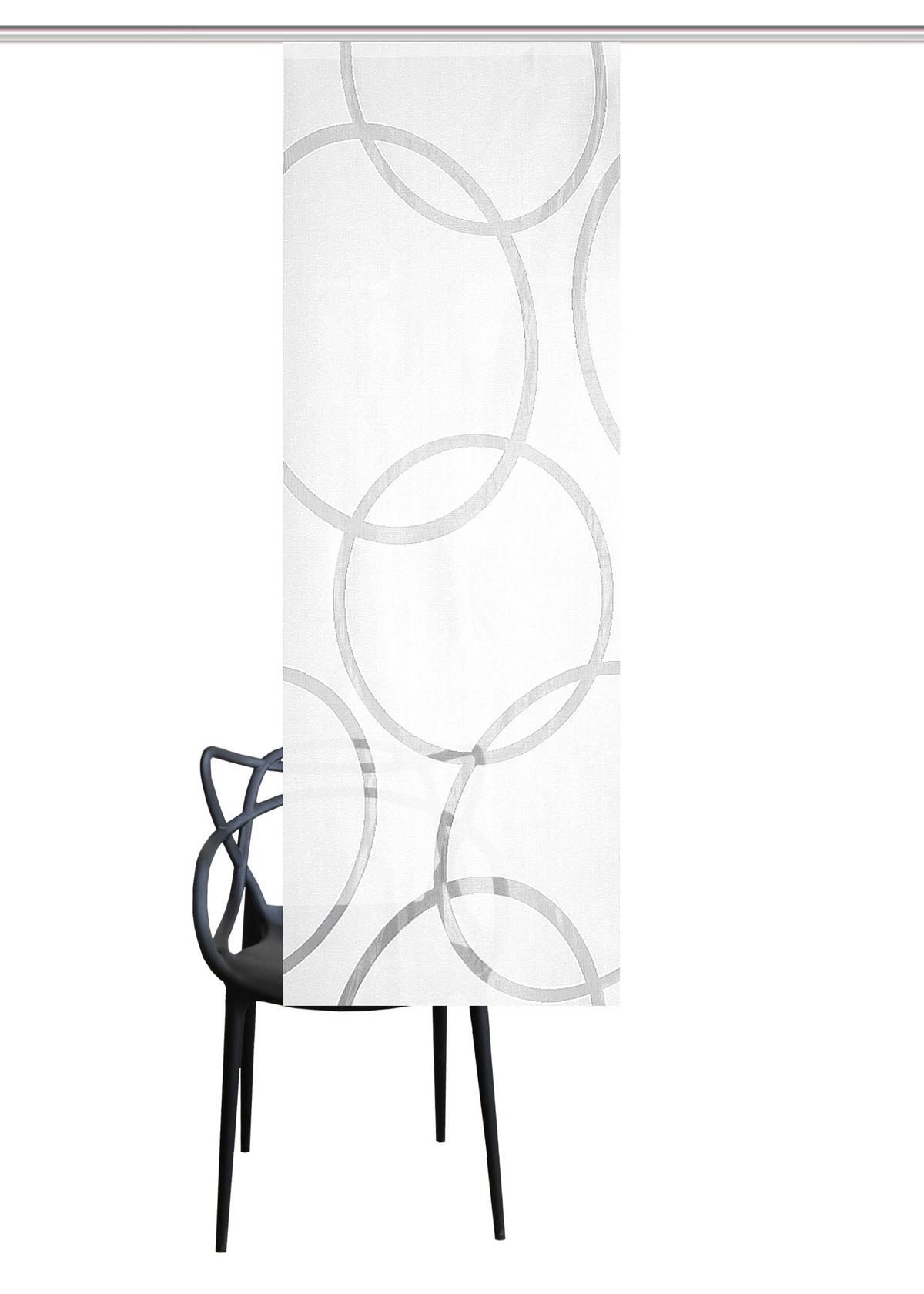 Flächenvorhang Pinale Weiß B: 57 cm - Weiß, Basics, Textil (57/175cm)