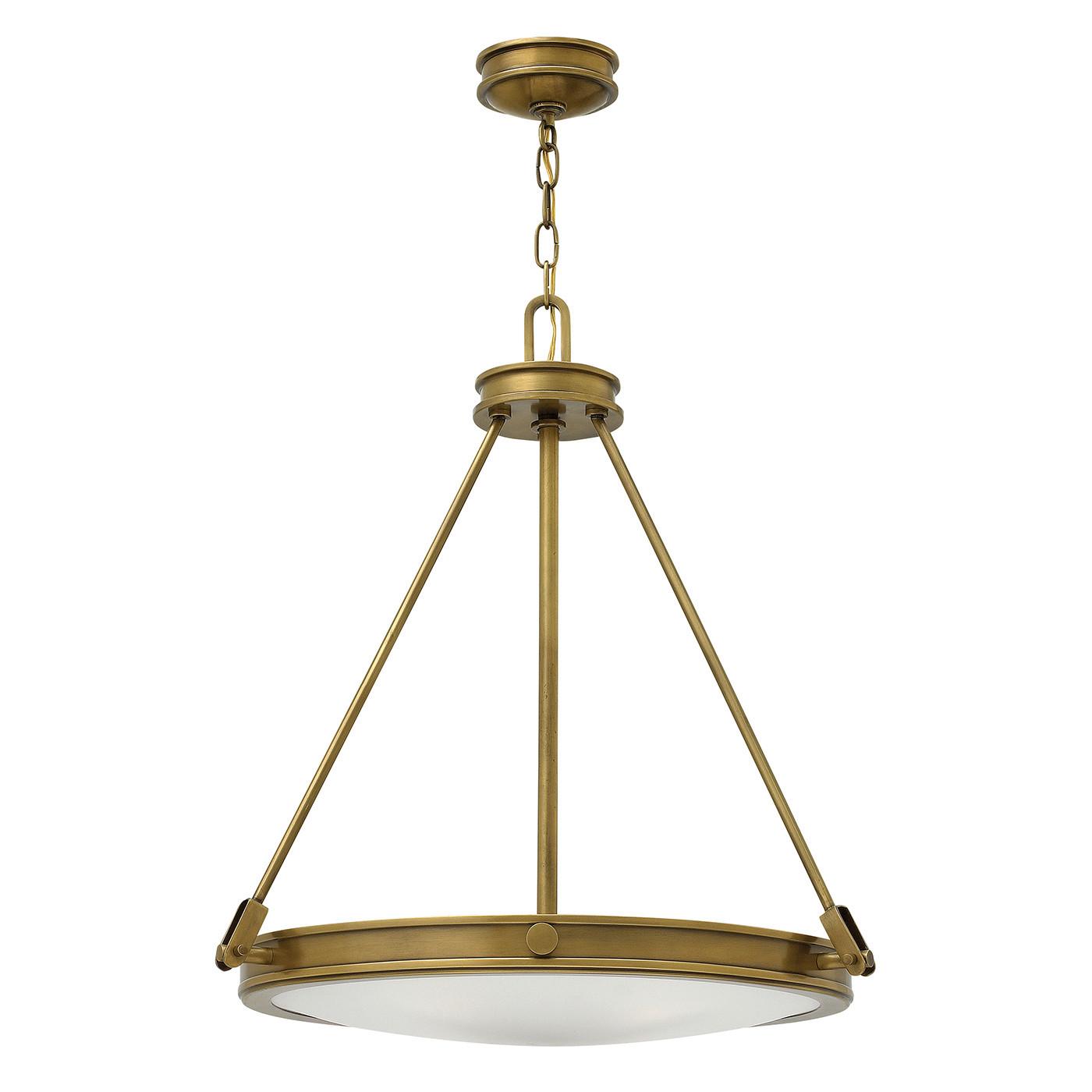 Függőlámpa Hk-Collier-P - sárgarézszínű, Konventionell, üveg/fém (54.3/62.1cm) - Elstead Lighting