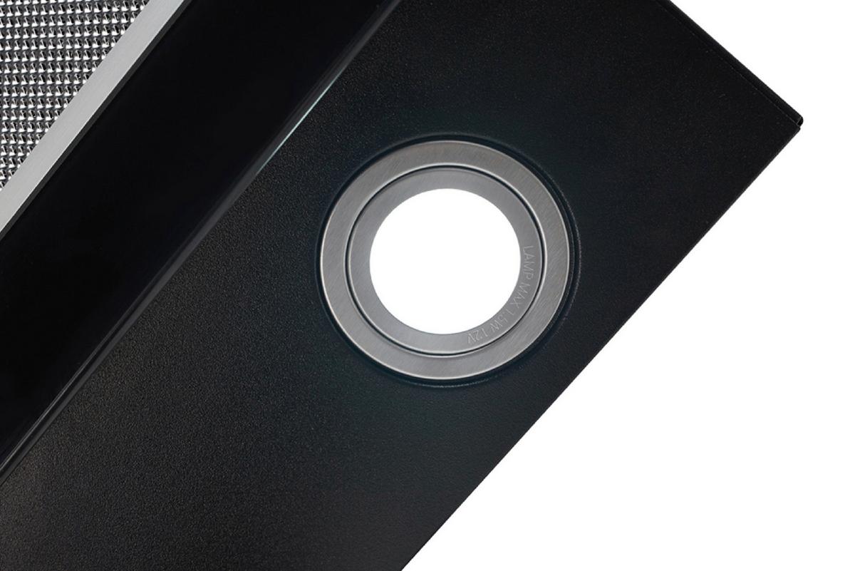 Kopffreihaube Respekta Skala Metall/Glas Schwarz B: 89,5 cm - Schwarz, Trend, Glas/Metall (89,5/74,2-109,2/38,5cm) - Respekta