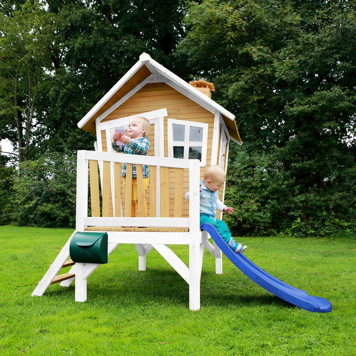 Spielhaus A030.045.31 - Blau/Braun, KONVENTIONELL, Holz/Kunststoff (264/203/177cm) - Ambia Garden