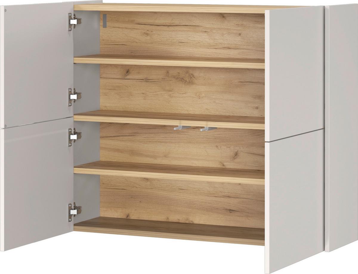Garderobe Gw-Binetto Eichefarben/Beige B: 97 cm - Eichefarben/Beige, Design, Holzwerkstoff (97/200/27cm) - Livetastic