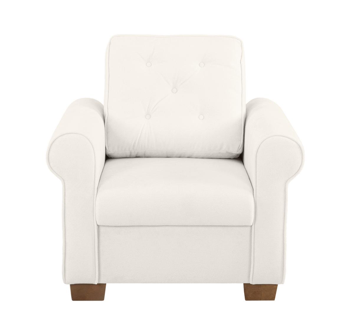 Sessel Arles, Creme 10 B: 93 Cm - Buchefarben/Creme, Design, Textil (93/89/82cm) - MID.YOU