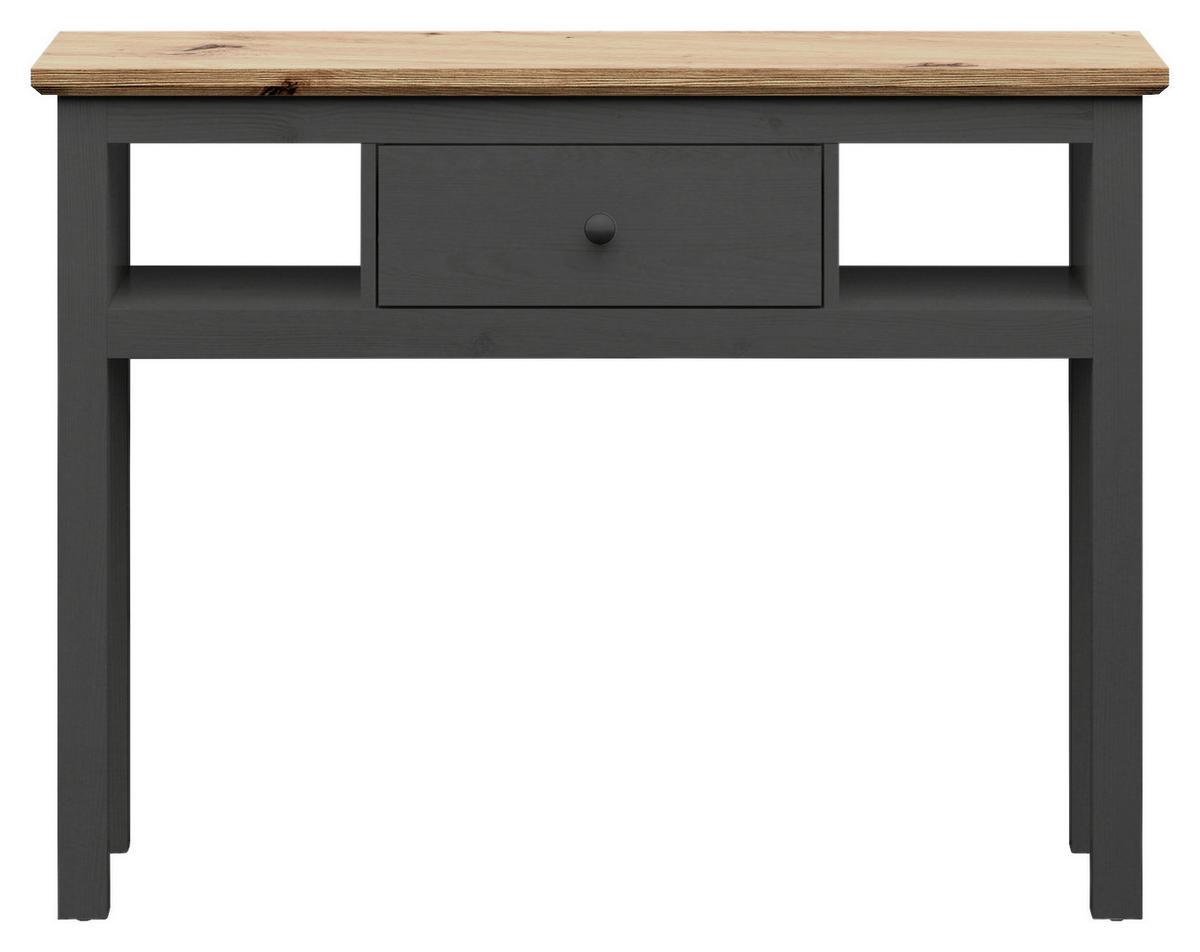 Schminktisch Bondy Eiche Dekor /graphit B: 114 Cm Mit Lade - Graphitfarben/Eiche Artisan, KONVENTIONELL, Holzwerkstoff (114/86/41cm) - MID.YOU