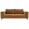 Dvojmiestna pohovka ISOLDE, oranžová - oranžová/čierna, Design, kov/drevo (250/87/95cm) - MID.YOU