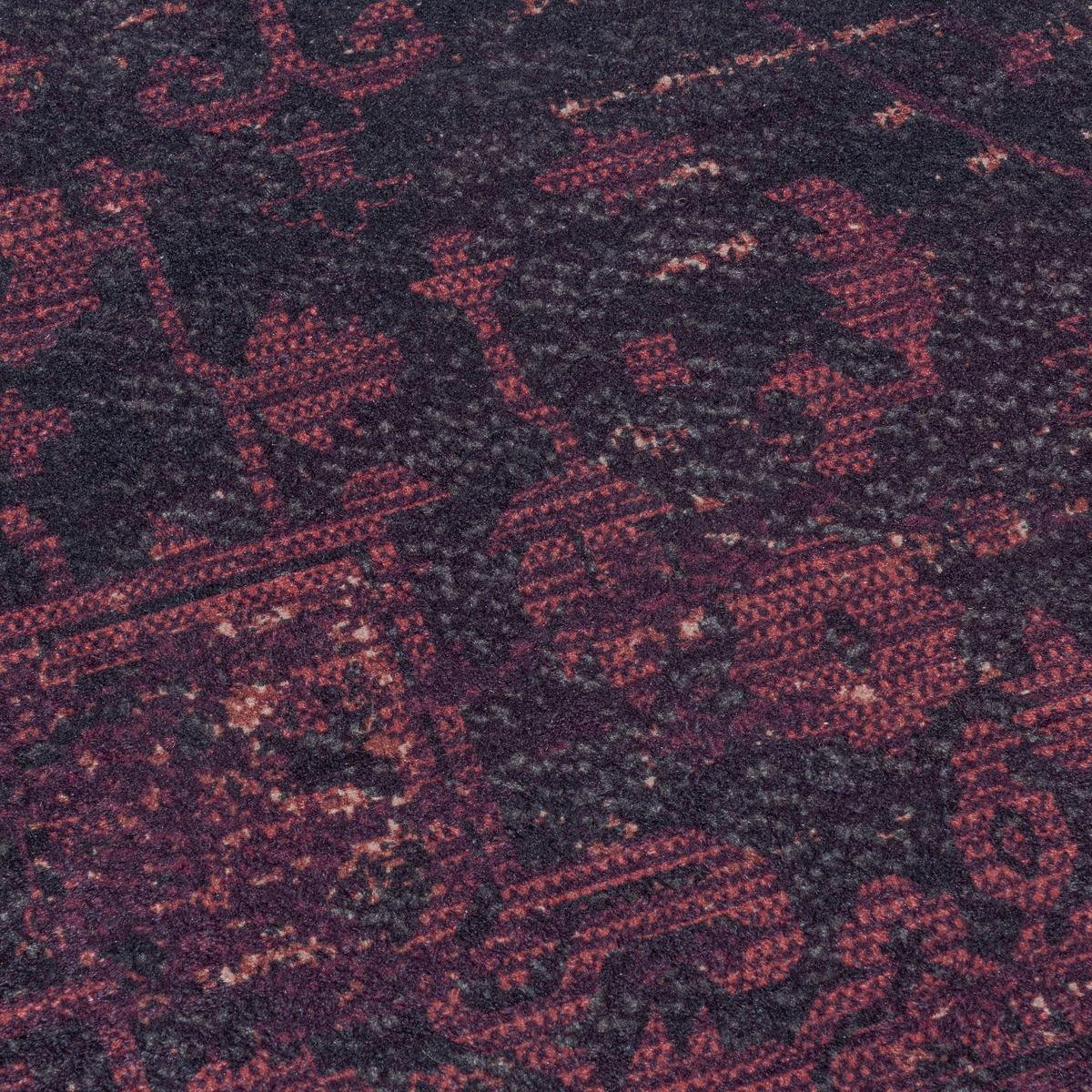 Flachwebteppich Fiesta - Rot/Schwarz, Design, Textil (120/170cm) - Novel