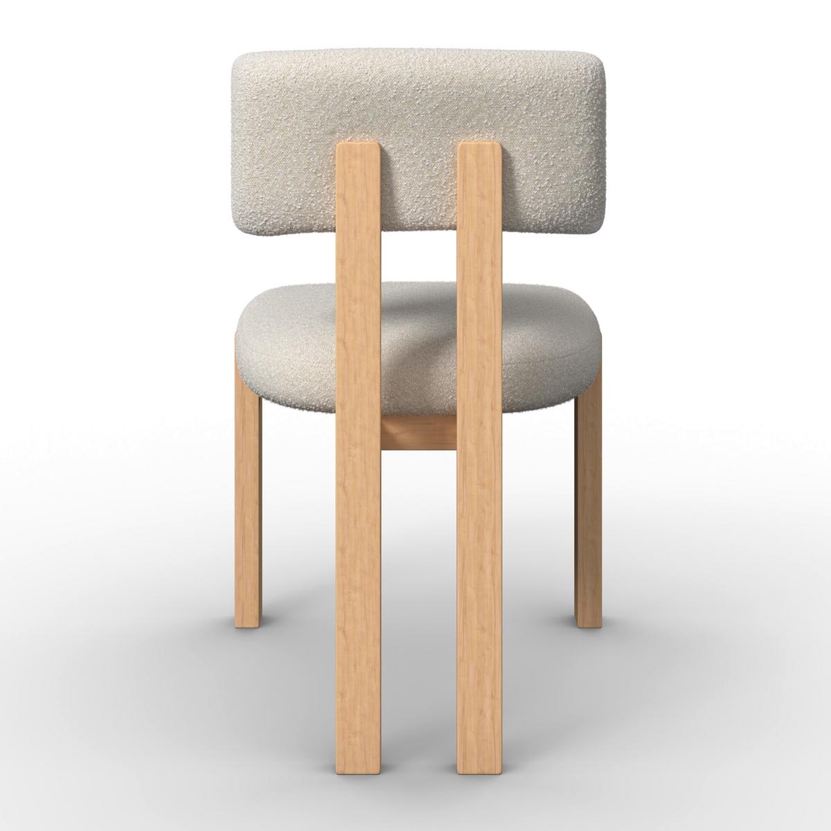 STOLIČKA JONNA - krémová/prírodná farba, Modern, drevo/textil (51/82/53cm) - Bessagi Home