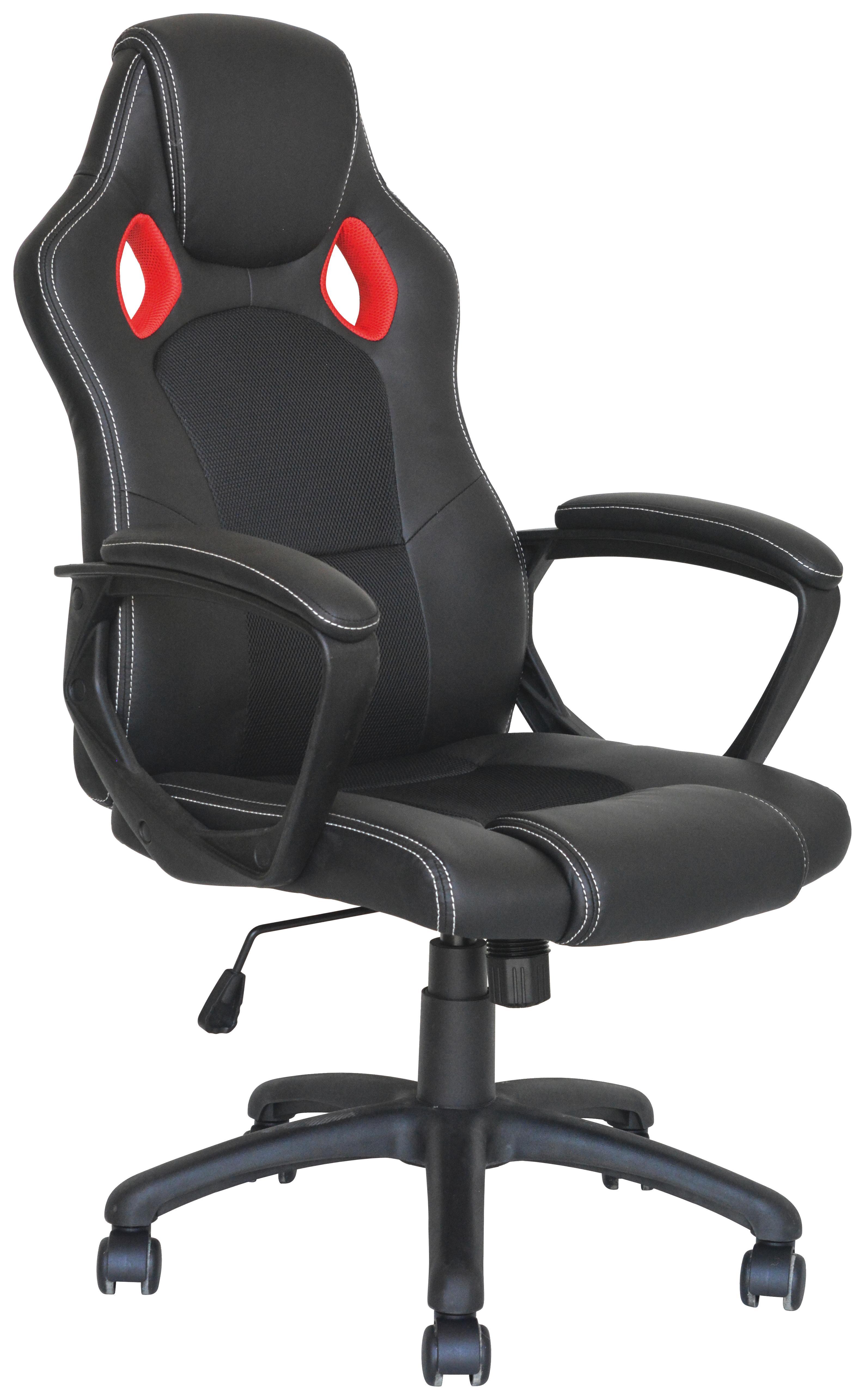 FŐNÖKI SZÉK LINZ - Piros/Fekete, modern, Műanyag/Textil (63cm)