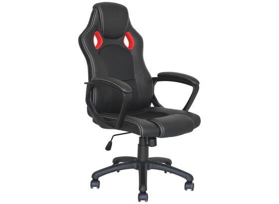 Kancelárske Kreslo Linz - čierna/červená, Moderný, textil/plast (63cm) Kancelárske Kreslo Linz - čierna/červená, Moderný, textil/plast (63cm)
