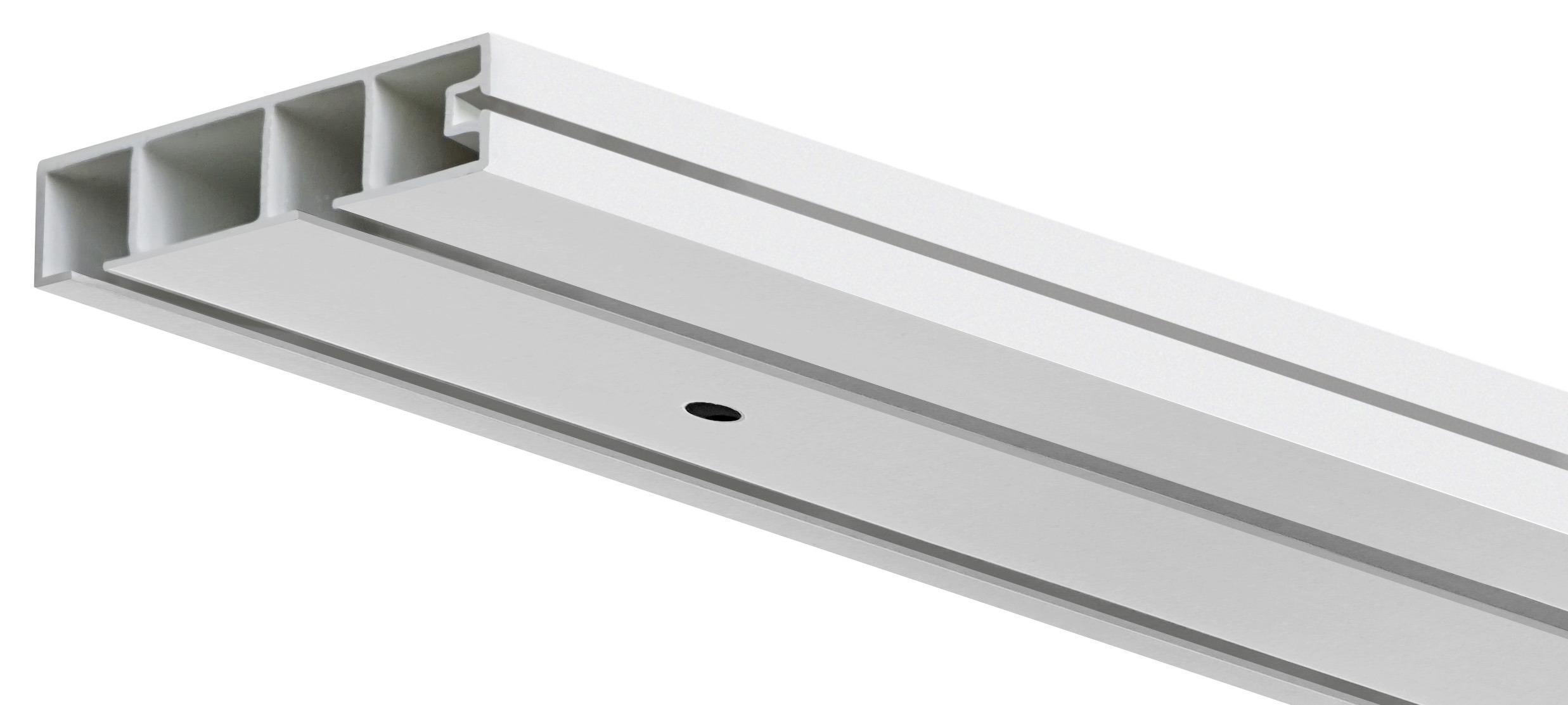 ombra Vorhangschiene Weiß 2-läufig 150cm