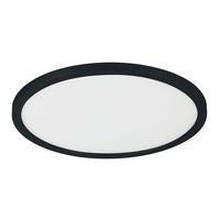 LED-Deckenleuchte Campaspero Ø 29,5 cm mit Fernbedienung - Schwarz/Weiß, Basics, Kunststoff (30/3cm) - Eglo