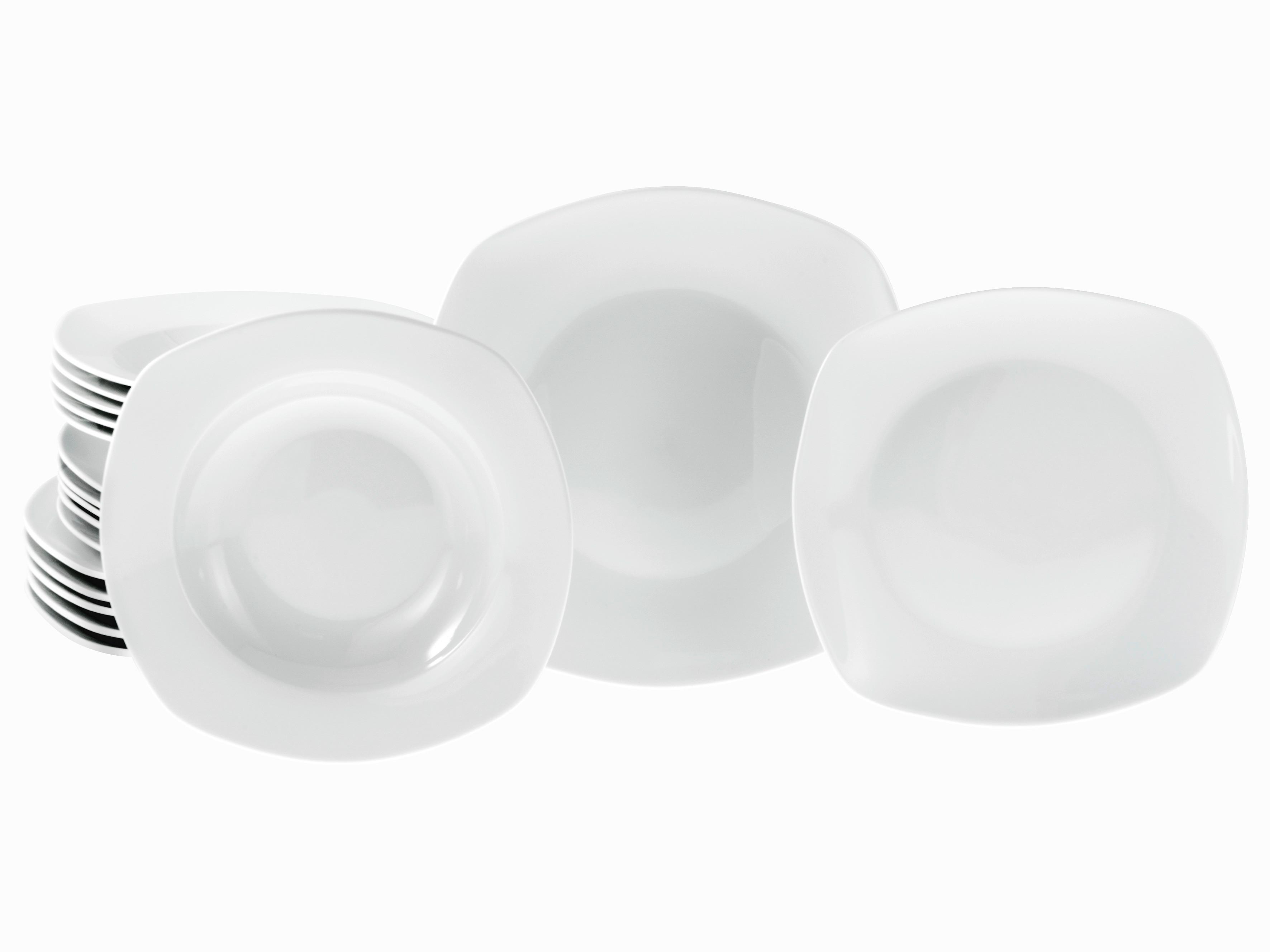 Tafelservice Amelie 18--Teilig., Weiß - Weiß, Basics, Keramik - Creatable