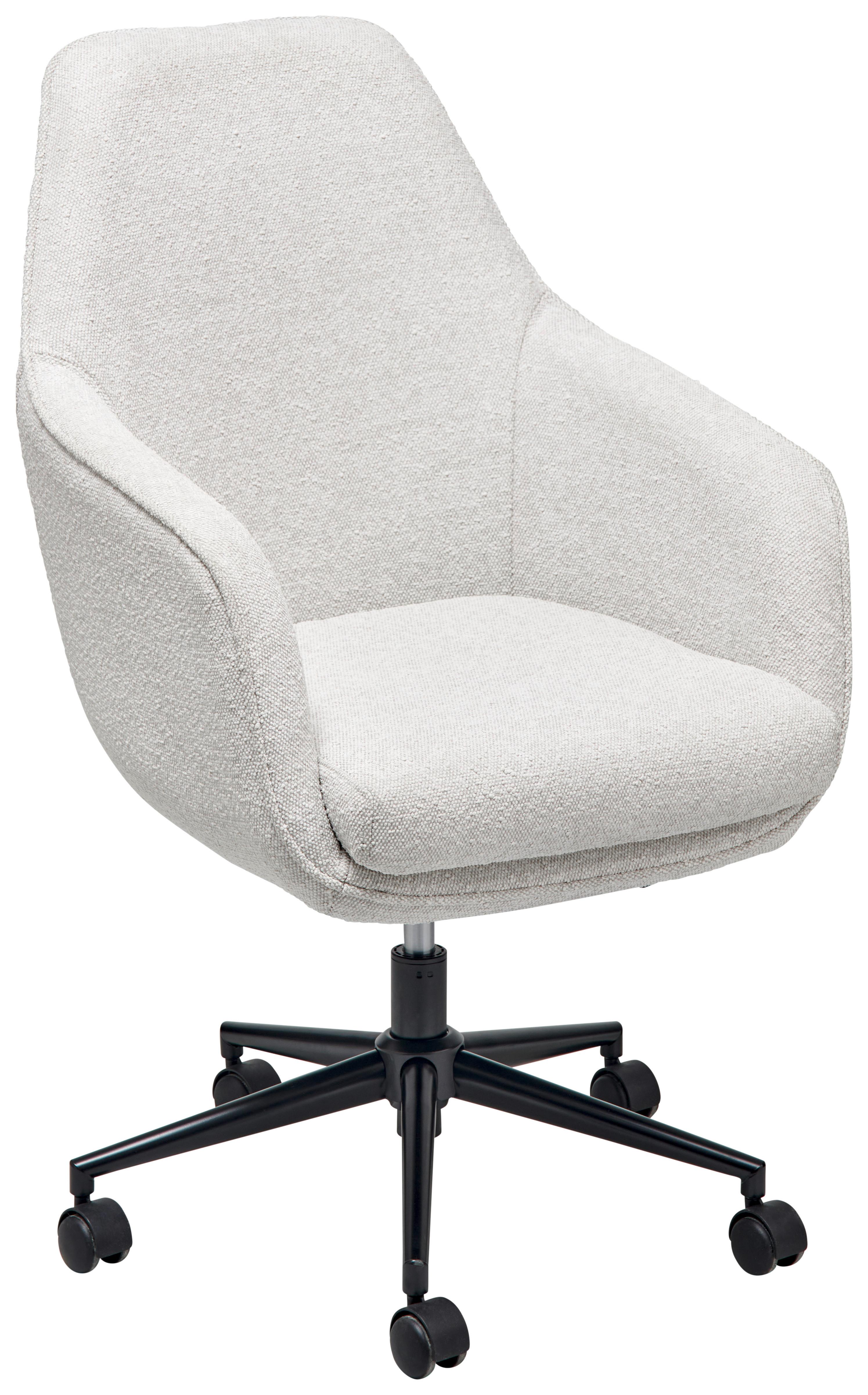 Drehstuhl Columbus - Beige/Schwarz, LIFESTYLE, Kunststoff/Textil (63/93-98/71cm) - Livetastic