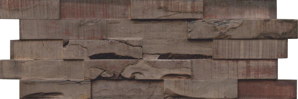 Wandverkleidung Slimwood Hevea Charred - Dunkelbraun, Basics, Holz (56/20/1.8cm)