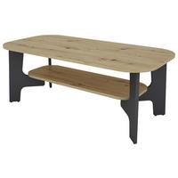 Couchtisch Jonny Graphitfarben/Eiche Dekor - Graphitfarben/Eiche Artisan, KONVENTIONELL, Holzwerkstoff (110/55/42,5cm) - MID.YOU