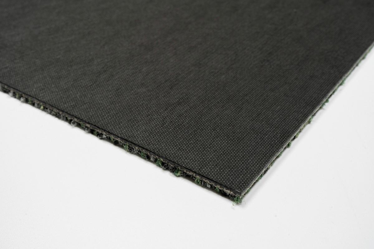 Teppichfliese Grau/Grün Essential 50x50cm Florhöhe 3mm - Grau/Grün, Basics, Textil (50/50cm)