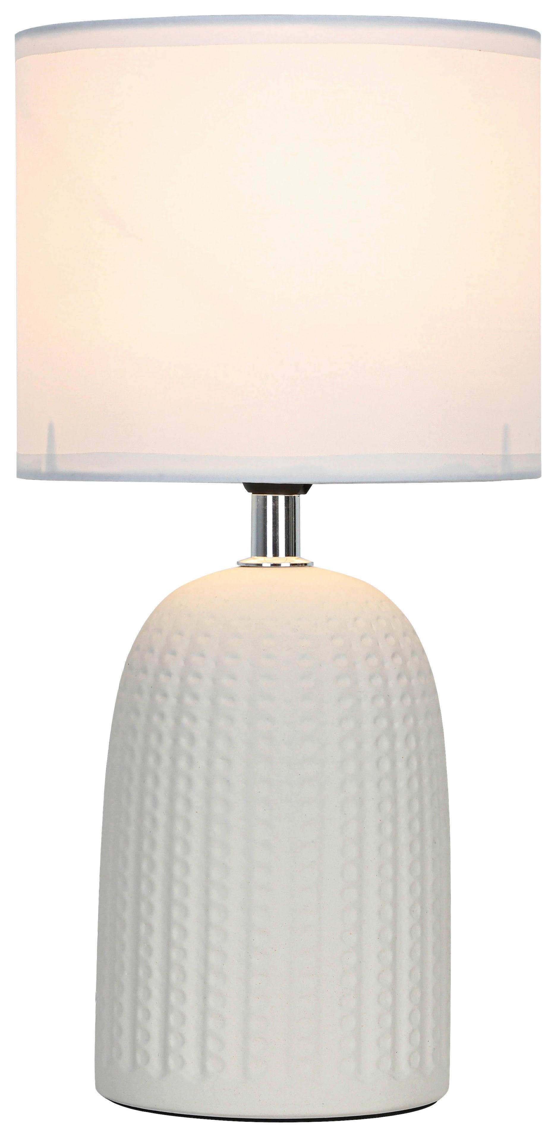 STOLNÍ LAMPA TIO - bílá/béžová, Konvenční, kov/textil (16/32cm) - Mömax