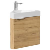 GÄSTEBAD Delta Eiche Dekor B: 52,3 cm - Eichefarben, MODERN, Holzwerkstoff/Stein (52,3cm) - MID.YOU