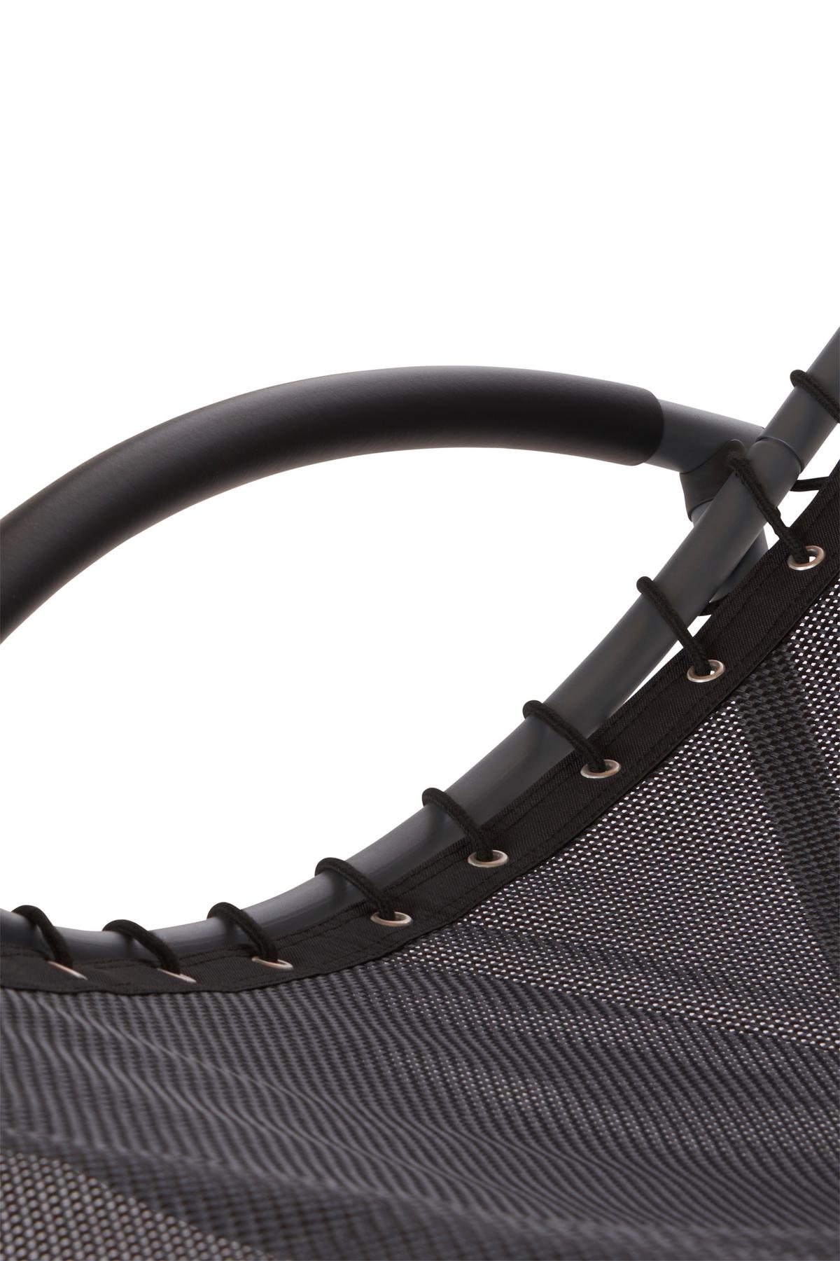 Bäderliege Sunny Stahl, Textilene Mit Kissen - Schwarz, MODERN, Textil/Metall (168/77/85cm) - Luca Bessoni