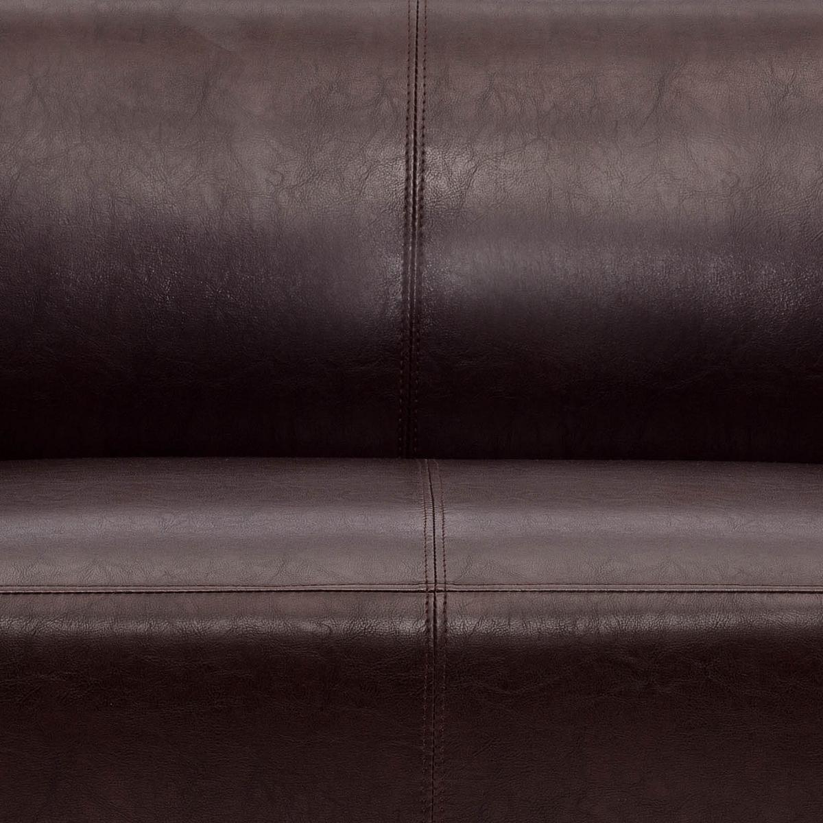 2-sitzer-sofa Curacao Braun Curacao - Dunkelbraun/Silberfarben, MODERN, Textil (130/71/74cm) - MID.YOU