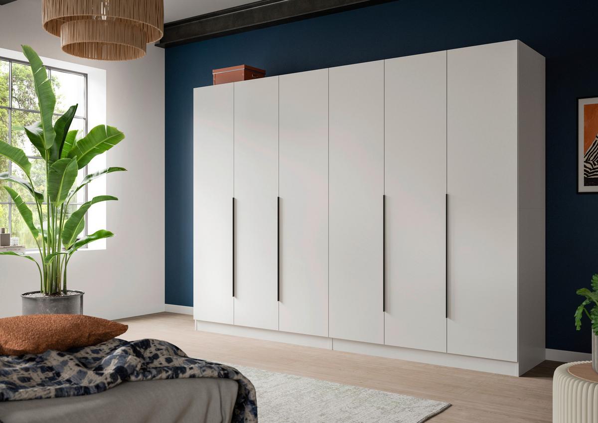 Drehtürenschrank Kopenhagen, Weiß B: 240 Cm - Weiß, MODERN, Holzwerkstoff (240/181/52cm) - MID.YOU